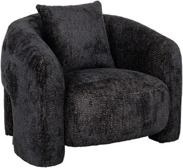 Richmond Interiors Richmond Fauteuil 'Milania' Chenille, kleur Zwart