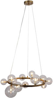 Richmond Interiors Richmond Hanglamp 'Yosie' 13-lamps, kleur Brushed Gold