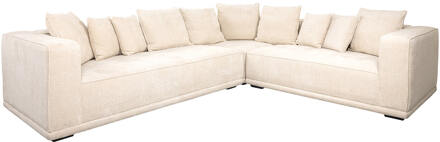 Richmond Interiors Richmond Hoekbank 'Lusso' Chenille, kleur Beige