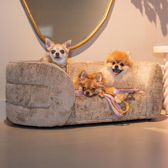 Richmond Interiors Richmond Huisdierenbed 'Bingo' Chenille, kleur Taupe