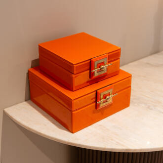 Richmond Interiors Richmond Juwelenbox 'Bodine' klein, kleur Oranje