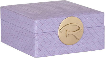 Richmond Interiors Richmond Juwelenbox 'Joelle' Klein, kleur Paars - 17 cm