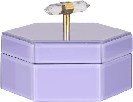 Richmond Interiors Richmond Juwelenbox 'Jutta' Klein, kleur Paars - 17 cm