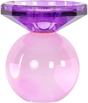 Richmond Interiors Richmond Kandelaar 'Una' Glas, 9cm Roze - 90 cm