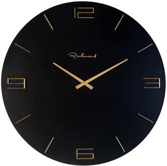 Richmond Interiors Richmond Klok 'Byram' 60cm, kleur Zwart/Brass - 60 cm