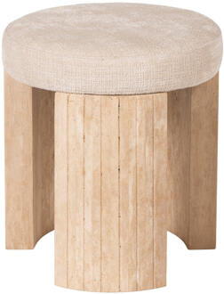 Richmond Interiors Richmond Krukje 'Gallice' Travertin en chenille Beige