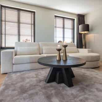 Richmond Interiors Richmond Loungebank 'Felix' Rechts, Chenille, kleur Wit