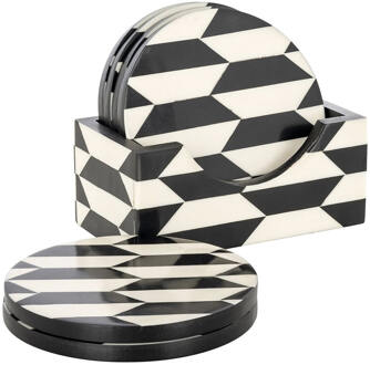 Richmond Interiors Richmond Onderzetter 'Jula' Resin, Set van 6 stuks