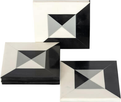 Richmond Interiors Richmond Onderzetter 'Louel' Resin, Set van 4 stuks