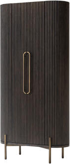 Richmond Interiors Richmond Opbergkast 'Luxor' Eiken, 190 x 90cm, kleur donkerbruin - 190 x 90 cm