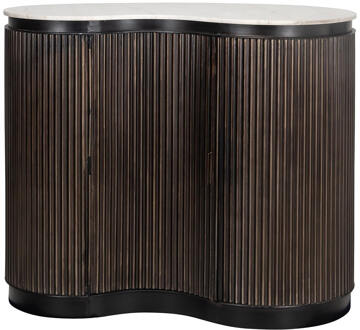 Richmond Interiors Richmond Organische Bartafel 'Mayfield' Metaal en Marmer, 120 x 75cm