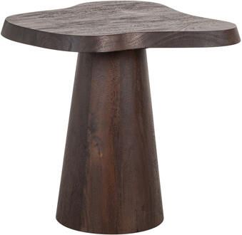 Richmond Interiors Richmond Organische Bijzettafel 'Odile' Mangohout, 50cm Donkerbruin - 50 cm