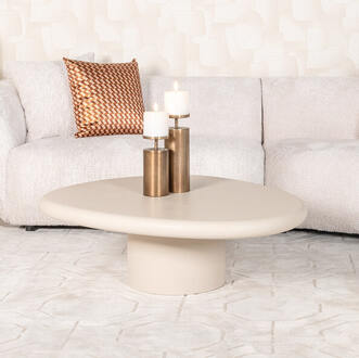 Richmond Interiors Richmond Organische Salontafel 'Clayton' 107 x 89cm, kleur Beige