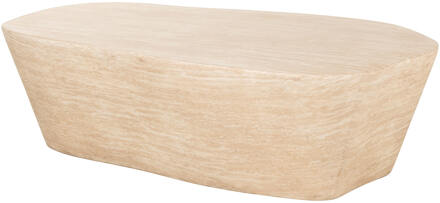 Richmond Interiors Richmond Organische Salontafel 'Fictus' Travertin look, 125 x 80cm Beige - 125 cm