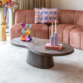 Richmond Interiors Richmond Organische Salontafel 'Odile' Mangohout, 130 x 70cm, kleur donkerbruin