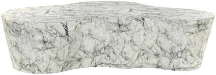 Richmond Interiors Richmond Organische Salontafel 'Rockyard' Faux Marmer, 127 x 122cm Wit
