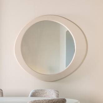 Richmond Interiors Richmond Organische Spiegel 'Clayton' 120 x 107cm, kleur Beige