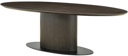 Richmond Interiors Richmond Ovale Eettafel 'Gordon' Eiken, 240 x 110cm Bruin - 240 x 110 cm