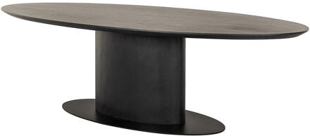 Richmond Interiors Richmond Ovale Eettafel 'Gordon' Eiken, 300 x 115cm, kleur Dark Coffee - 300 x 110 cm