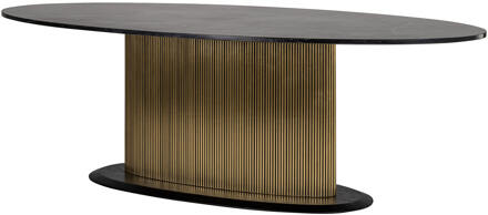 Richmond Interiors Richmond Ovale Eettafel 'Ironville' Mangohout en marmer, 235 x 110cm - 235 x 110 cm