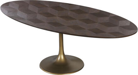 Richmond Interiors Richmond Ovale Eettafel 'Luxor' Eikenhout, 230 x 110cm Bruin - 230 x 110 cm