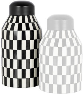 Richmond Interiors Richmond Pot 'Malou' 26cm, kleur Zwart/Wit - 26 cm