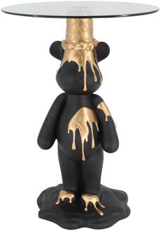 Richmond Interiors Richmond Ronde Bijzettafel 'Ice Bear' Glas, 48cm