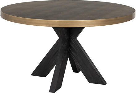 Richmond Interiors Richmond Ronde Eettafel 'Bloomville' Segrijn Lederlook, Ø140cm - 140 cm