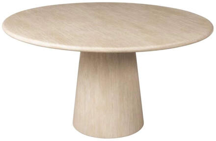 Richmond Interiors Richmond Ronde Eettafel 'Fictus' Faux Travertin, 140cm Beige