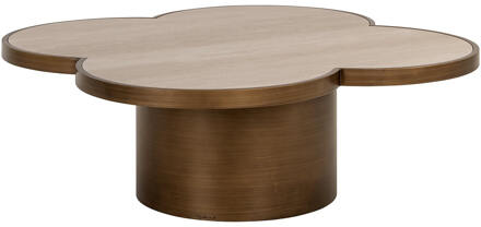 Richmond Interiors Richmond Salontafel 'Clover' Travertinlook, 120cm Beige - 120 cm