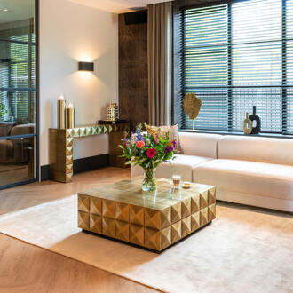 Richmond Interiors Richmond Salontafel 'Collada' 90cm, kleur Brushed Gold