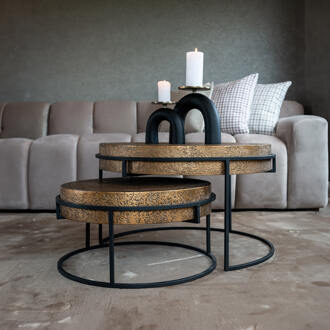 Richmond Interiors Richmond Salontafel 'Derby' Metaal, Set van 2 stuks