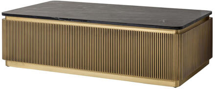 Richmond Interiors Richmond Salontafel 'Ironville' Marmer en Brass, 140 x 80cm Goud - 140 x 80 cm