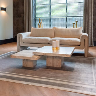 Richmond Interiors Richmond Salontafel 'La Cantera' Travertin, Set van 2 stuks, 80cm