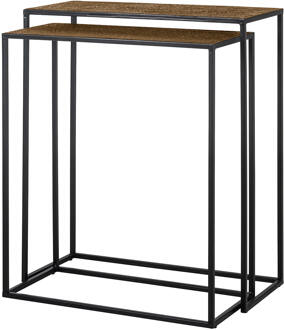 Richmond Interiors Richmond Sidetable 'Bristol' Metaal, Set van 2 stuks