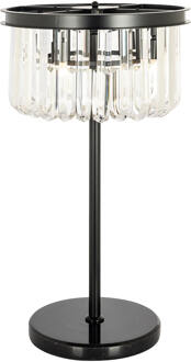 Richmond Interiors Richmond Tafellamp 'Bessy' Crystal, 4-lamps Zwart