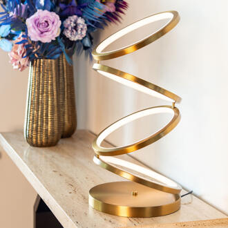 Richmond Interiors Richmond Tafellamp 'Jaimin' 53cm hoog, kleur Brushed Gold