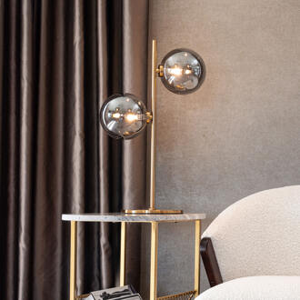 Richmond Interiors Richmond Tafellamp 'Lise' 2-lamps, kleur Brushed Gold