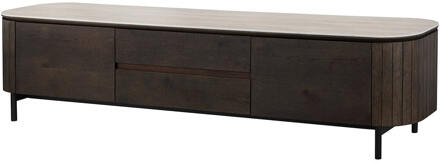 Richmond Interiors Richmond TV-meubel 'Ritz' Eiken en travertin, 200cm Bruin