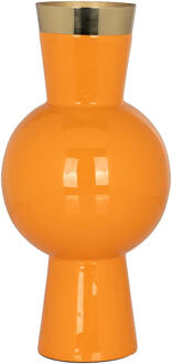 Richmond Interiors Richmond Vaas 'Clem' 30cm hoog, kleur Oranje - 30 cm