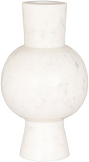 Richmond Interiors Richmond Vaas 'Jonah' Marmer, 28cm Wit - 28 cm