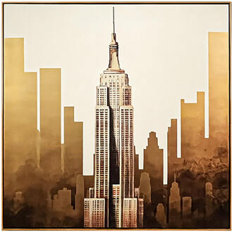 Richmond Interiors Richmond Wall Art 'Empire' 120 x 120cm Goud