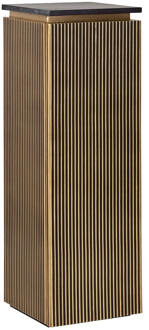 Richmond Interiors Richmond Zuil met opbergruimte 'Ironville' Marmer en Brass, 110 x 35cm - 110 cm