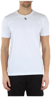 Richmond Katoenen T-shirt met geborduurd logo Richmond , White , Heren - L,M,S