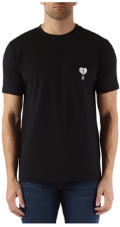 Richmond Regular Fit Logo Geborduurd T-shirt Richmond , Black , Heren - 2Xl,Xl,L,M,S