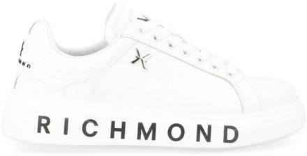 Richmond Wit leren sneaker 22204 Richmond , White , Heren - 43 Eu,42 Eu,45 Eu,40 EU