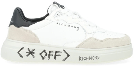 Richmond Witte en beige leren en suède sneakers Richmond , White , Heren - 40 Eu,43 Eu,41 Eu,44 Eu,45 Eu,42 EU