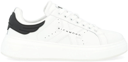 Richmond Witte en zwarte leren sneaker Richmond , White , Heren - 44 Eu,41 Eu,42 Eu,43 Eu,40 EU