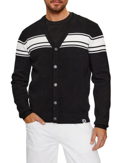 Richmond Zwart Cardigan Sweater Set voor Heren Richmond , Black , Heren - M