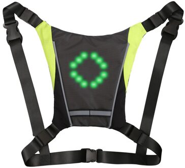 Richtingaanwijzer Vest Nacht Lichtgevende Richting Indicator Bike Gids Licht Rugzak grijs